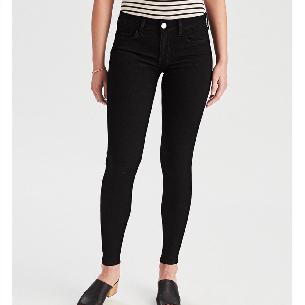 American Eagle Black Jeggings 2